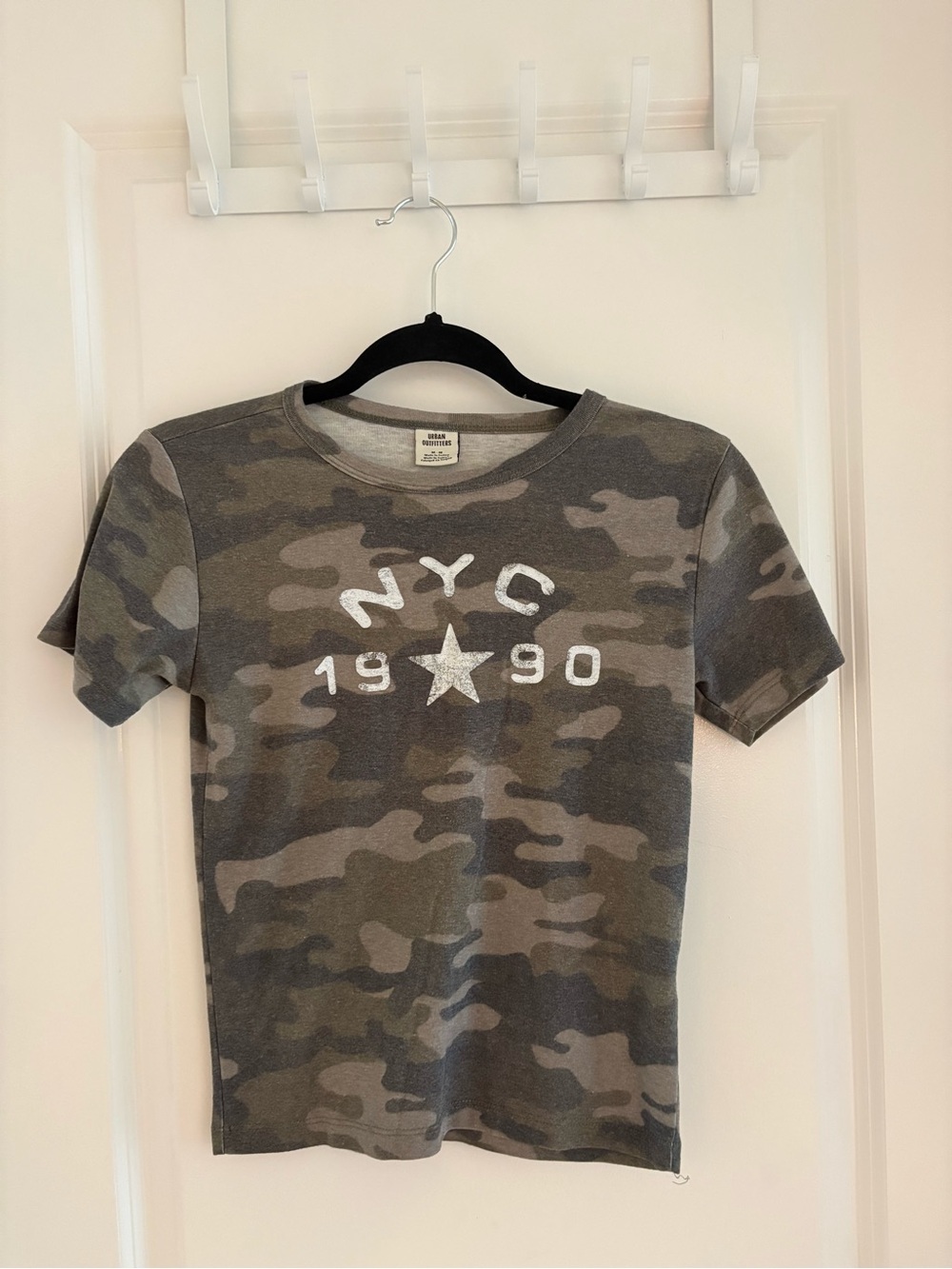 Urban Outfitters NYC 1990 Camo Short Sleeve Tee